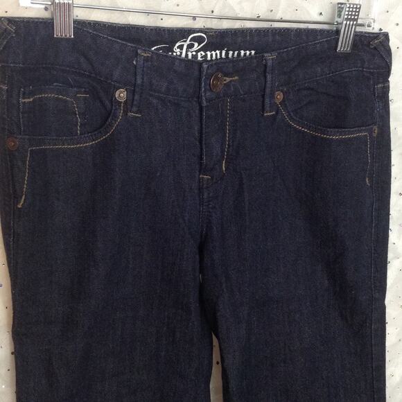 YMI PREMIUM FLARE Dark Rinse Jeans Size 7 y2k - Picture 6 of 8